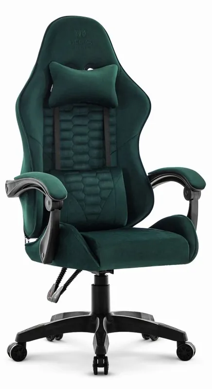 Scaun de gaming HC-1000 GREEN - tesatura catifea | Plată sigură