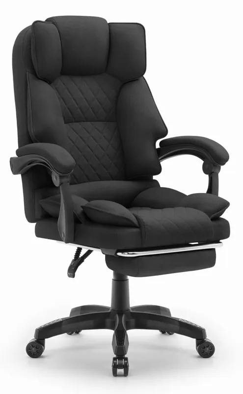 Retur ușor - Scaun de birou ergonomic HC-1031 cu suport pentru picioare - negru
