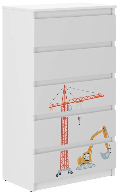 Comodă pentru copii de înaltă calitate cu motive de camion 121x40x70 cm | Calitate excelentă