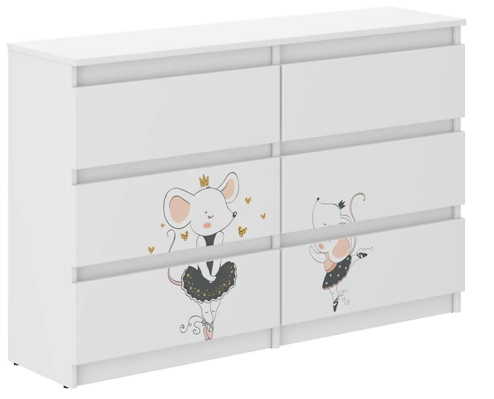 Comodă pentru copii cu șoricel 77x30x120 cm - Ofertă online