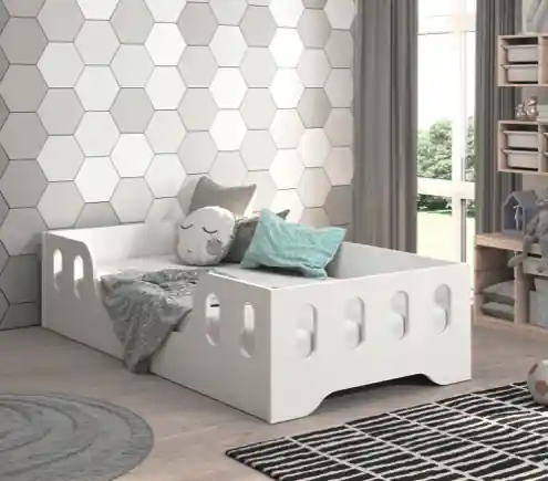 Pat pentru copii LAKI 140 x 70 cm alb - Top vânzări