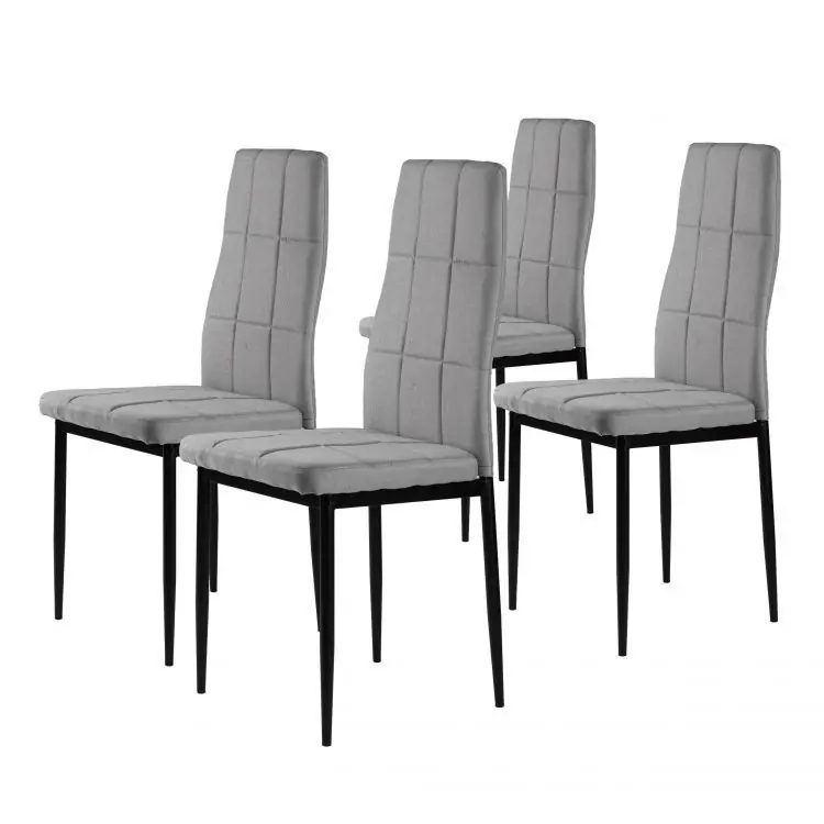 Super preț - Set 4 scaune gri cu design modern