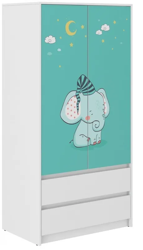 Dulap copii cu un elefant adorabil 180x55x90 cm - Direct din fabrică