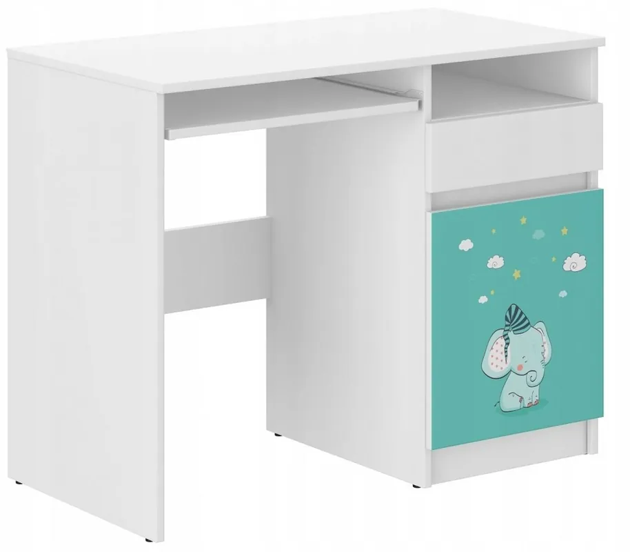 Birou pentru copii cu un elefant adorabil 76x50x96 cm - Gata de expediere