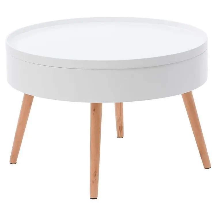 Favoritul clienților - Masă de cafea rotundă cu spațiu de depozitare 60 cm