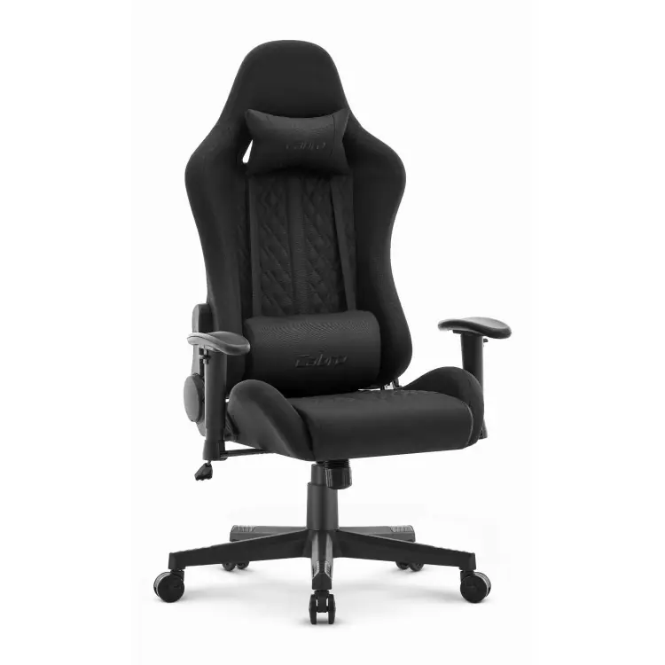 Scaun de gaming din material textil negru Cabro C508 | Cumpărături sigure