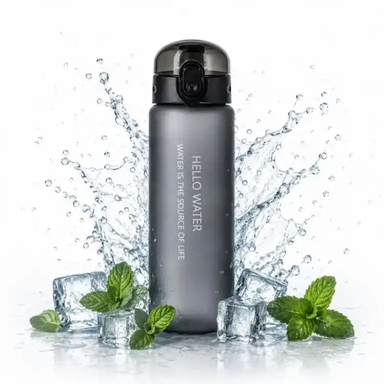 Sticlă sport neagră - 600 ml | Calitate excelentă