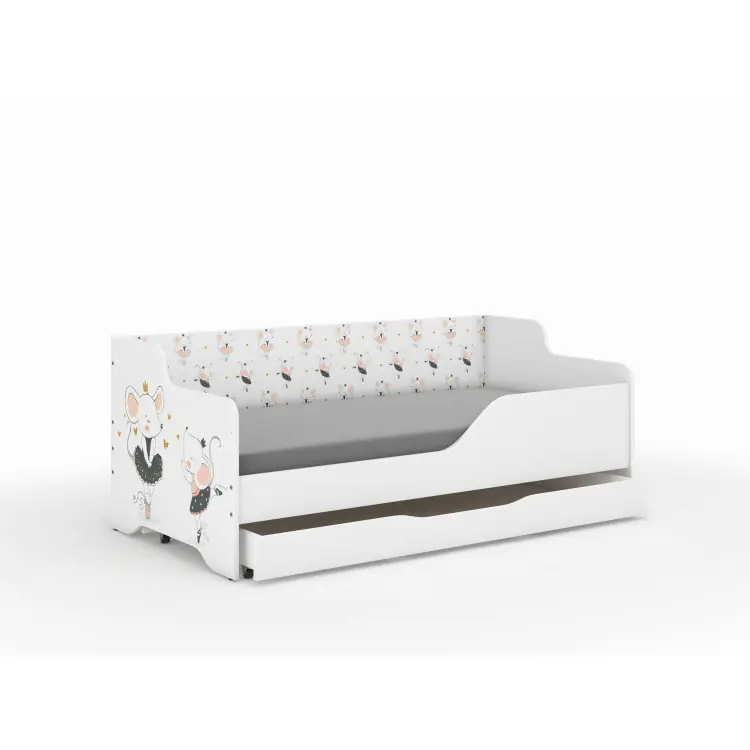 Pat pentru copii LILU - 160x80 MOUSE BALLET - Doar săptămâna aceasta