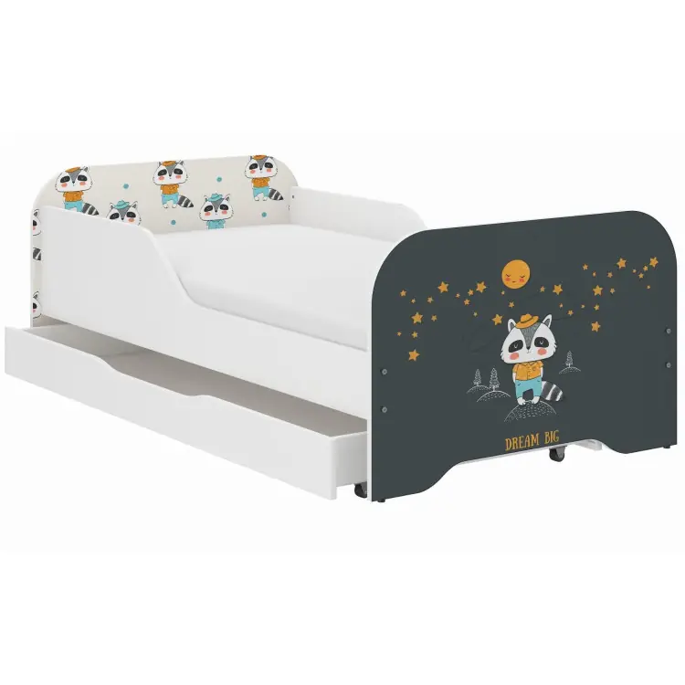 Ofertă pentru o perioadă limitată | Pat pentru copii MIKI cu sertar - 160x80 BADGER