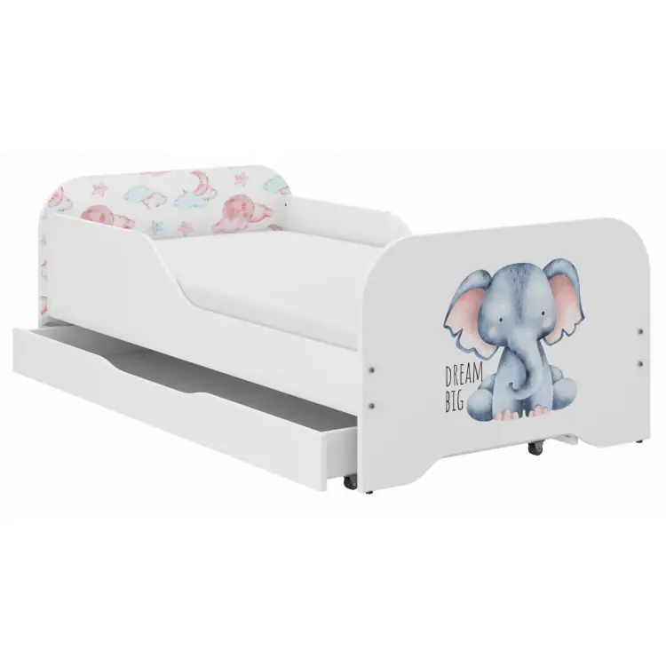 Favoritul clienților - Pat pentru copii MIKI - 140x70 ELEPHANT