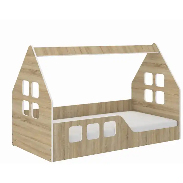 Pat pentru copii din stejar - 160x80 L | Nu rata oferta