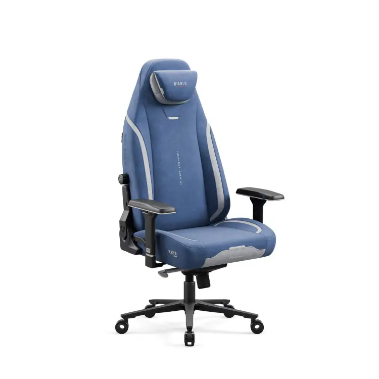 Reducere suplimentară | Scaun de gaming DIABLO X.Eye Prime din material textil albastru