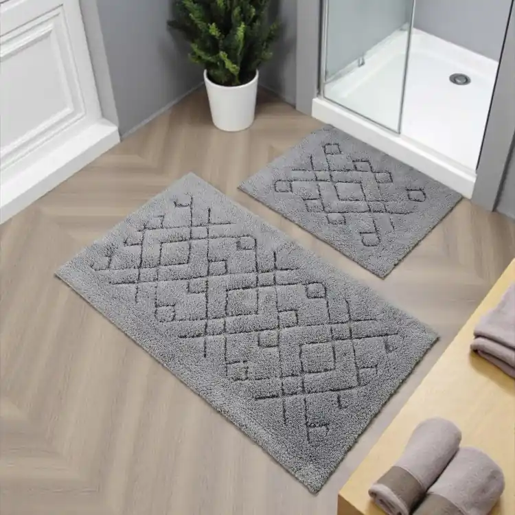 Set de covoare de baie gri | Cantități limitate