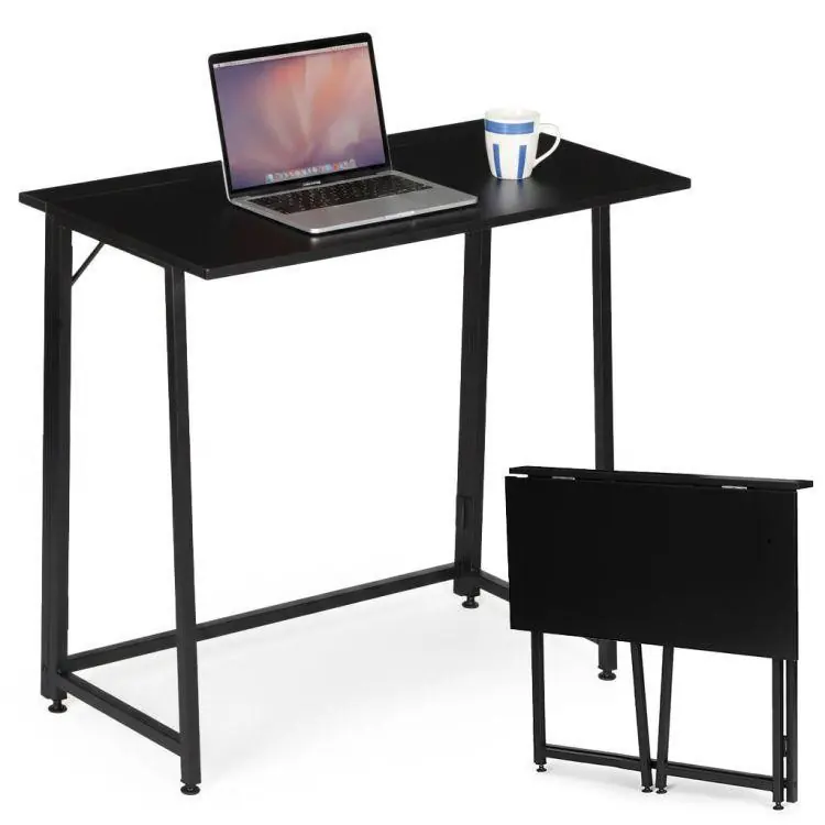 Masă pliabilă neagră pentru laptop - 80x45 cm - Expediere rapidă