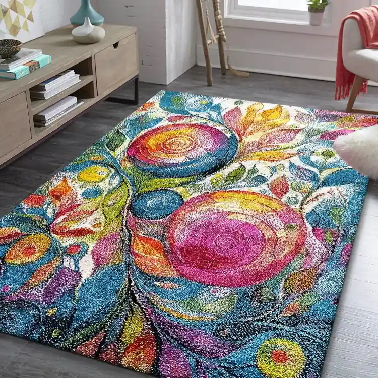 Covor pentru copii cu design colorat - Retur simplu