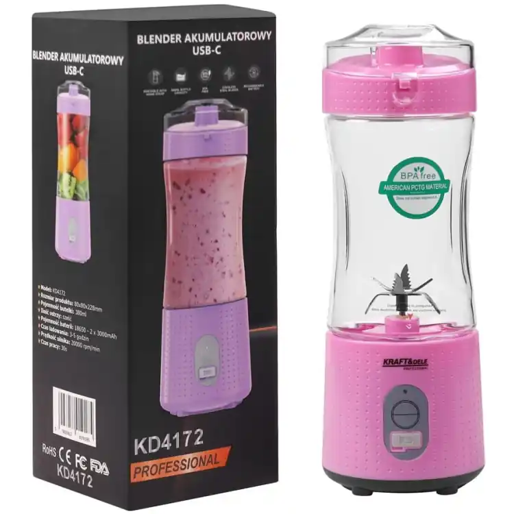 Blender reîncărcabil USB-C 380ml / 2x3000mAh KD4172 | Livrare expres