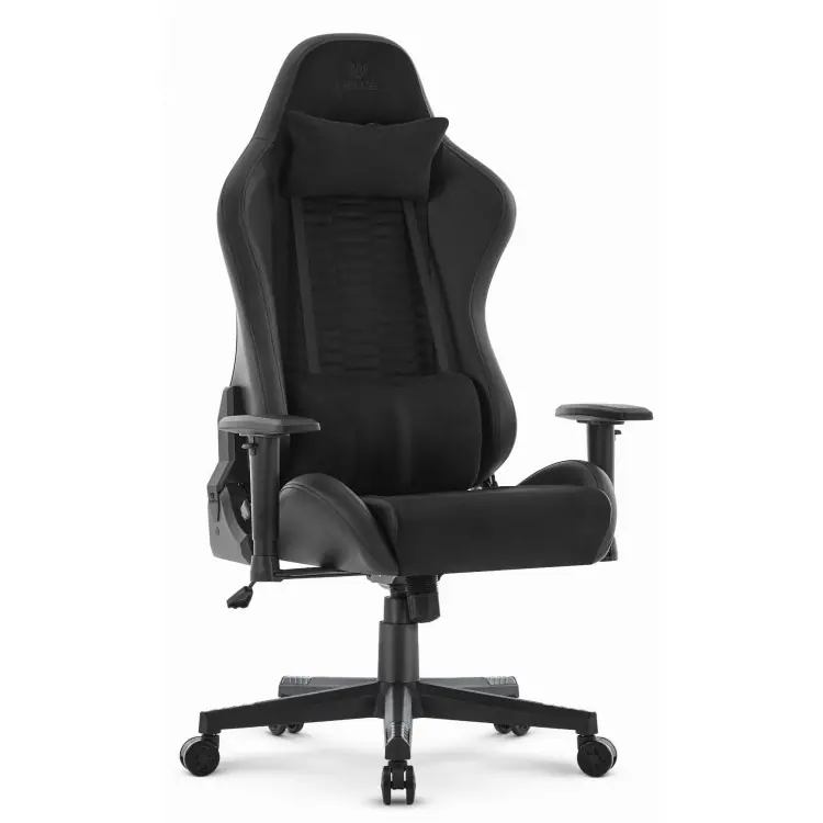 Scaun de gaming negru cu piele întoarsă HELLS CHAIR HC-2000 - Plasează comanda