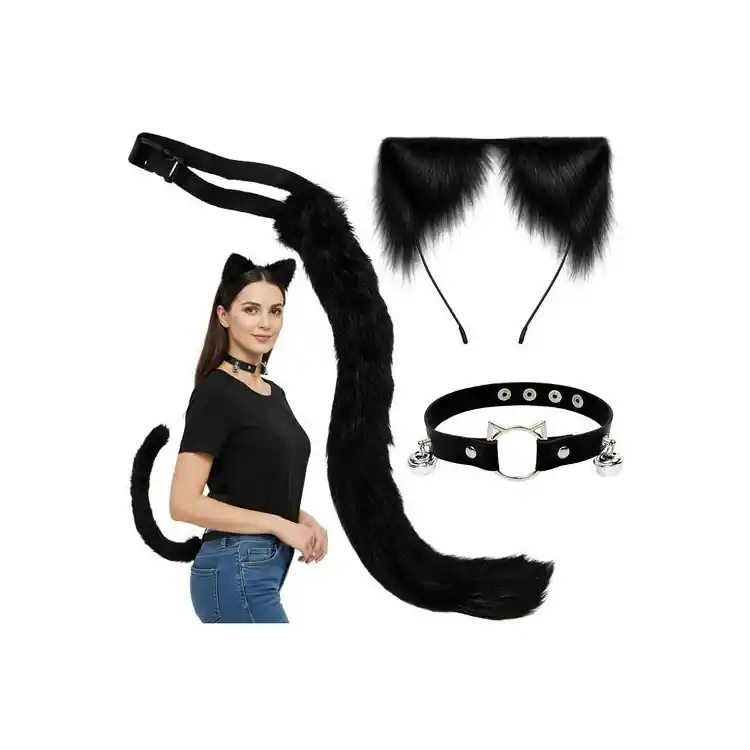 Costum de pisică/vulpe neagră - 3 părți - Ofertă limitată