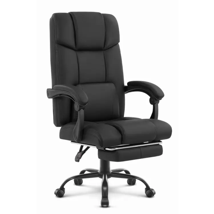 Comandă rapid | Scaun de birou din piele neagră HELLS Chair HC-1032