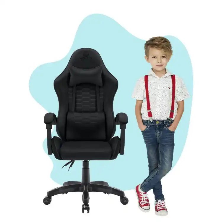 Scaun pentru copii din material textil negru HELLS CHAIR HC-1000 - Ultima lansare
