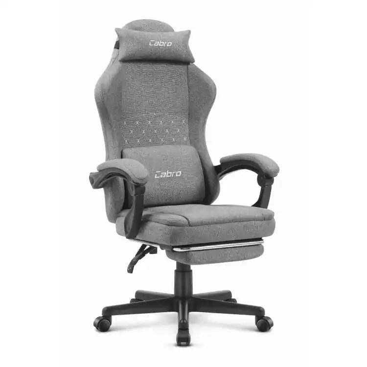 Scaun de gaming Cabro C503 din material textil gri | În tendințe