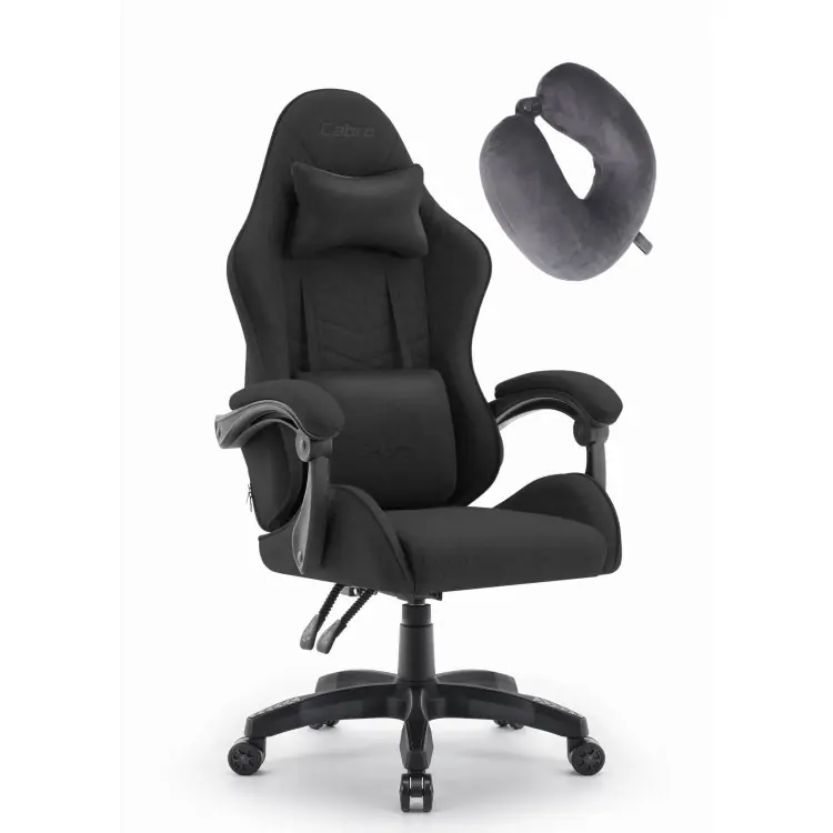 Scaun de gaming Cabro C500 din material textil negru | În topul vânzărilor