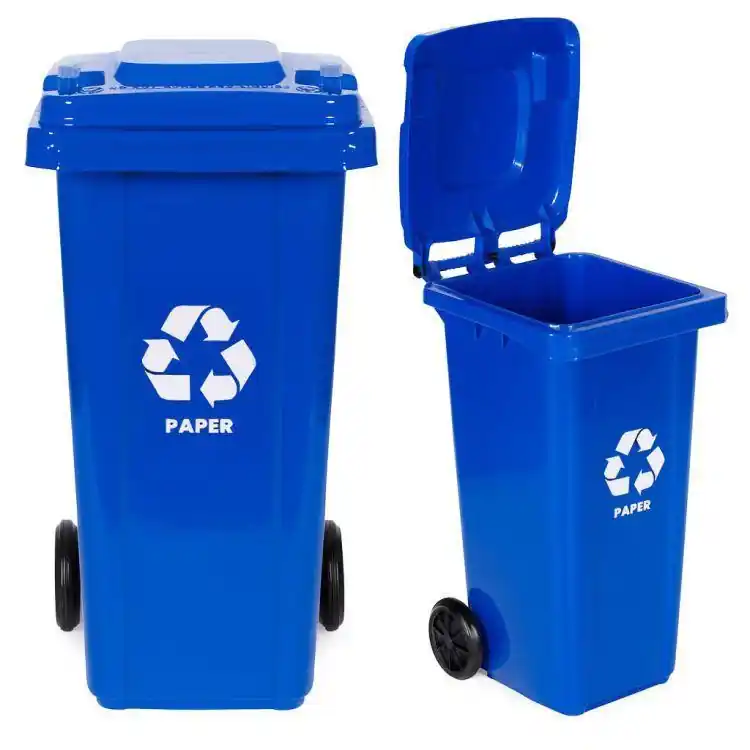 Coș de gunoi albastru - 120 l | Economii mari