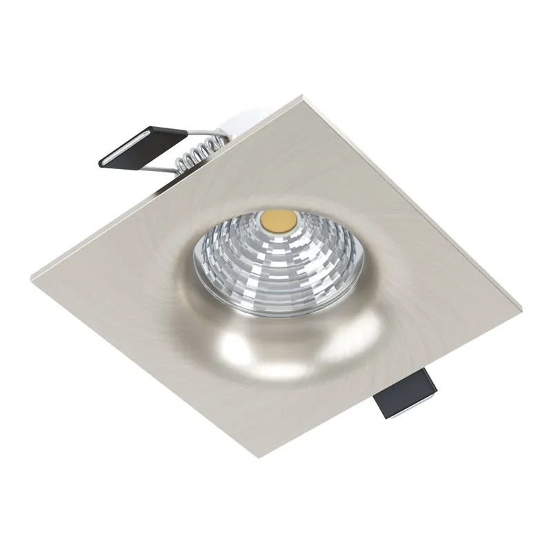 Spot incastrabil, SALICETO, EGLO, LED, 6W, 380 lm, 3000K, aluminiu, sticla, nichel mat, 8.8 x 8.8 x 4.2 cm | Stoc aproape epuizat