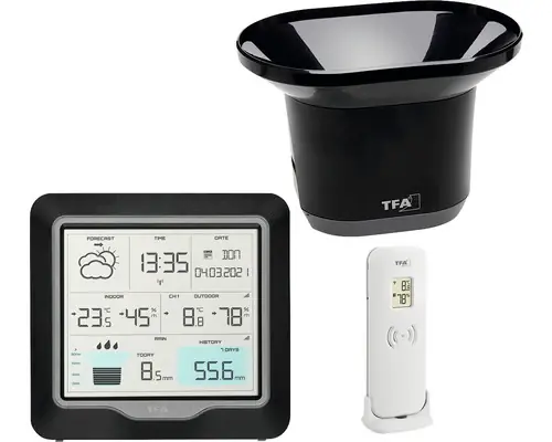 Statie Meteo Wireless Rain Pro Tfa Cu Pluviometru Negru - Se vinde rapid