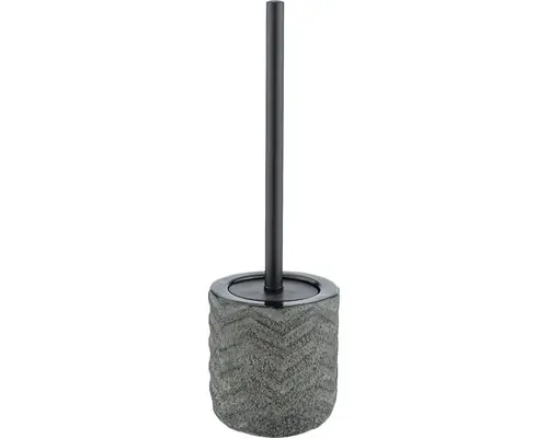 Suport si perie WC Wenko Mantua ceramica negru - Doar azi