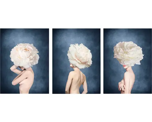 Preț avantajos | Tablou Canvas Flower Hair Ii 3x 45x60 Cm