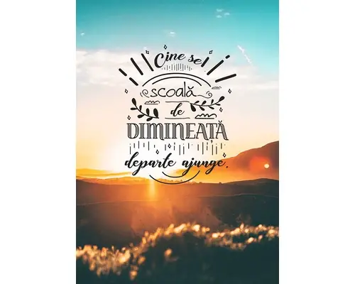 Direct din fabrică | Tablou Cine Se Scoala De Dimineata 50x70 Cm