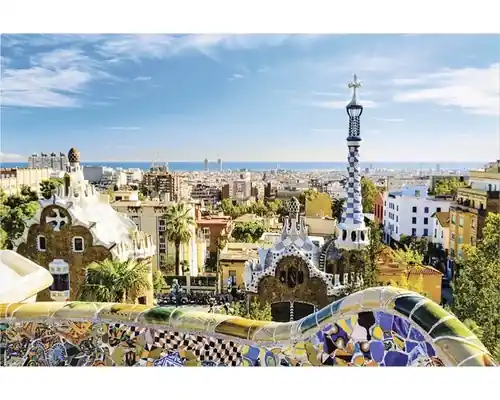 Preț bun | Tablou Canvas Park Guell - Barcelona 60x90 Cm