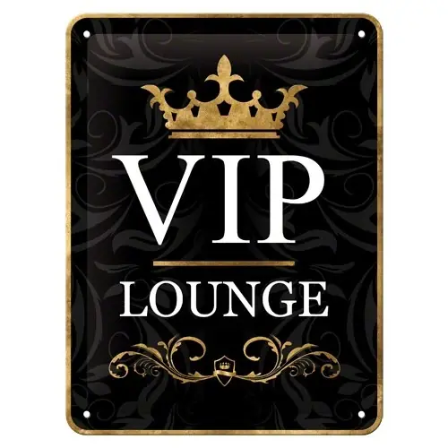 Tablou metalic - VIP Lounge - 15x20 cm - Super preț
