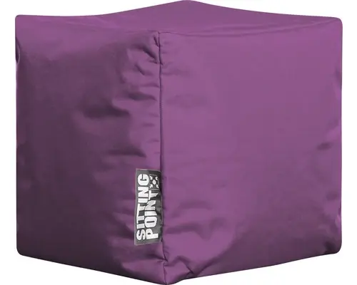 Comandă azi - Taburet Puf Sitting Point Forma Cub Scuba Mov 40x40x40 Cm