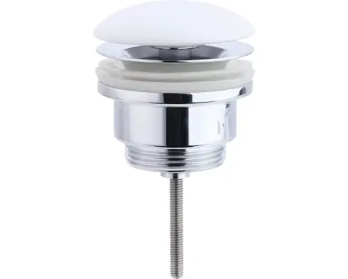 Ofertă flash | Ventil Fix De Schimb Pentru Lavoar Amion, Cu Capac Ceramic, Alb Mat