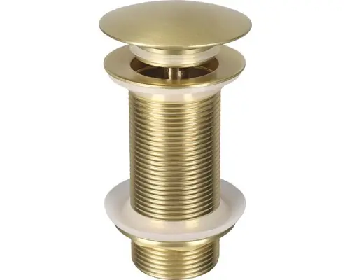 Comandă online | Ventil lung lavoar Push-Open 1 1/4" auriu mat