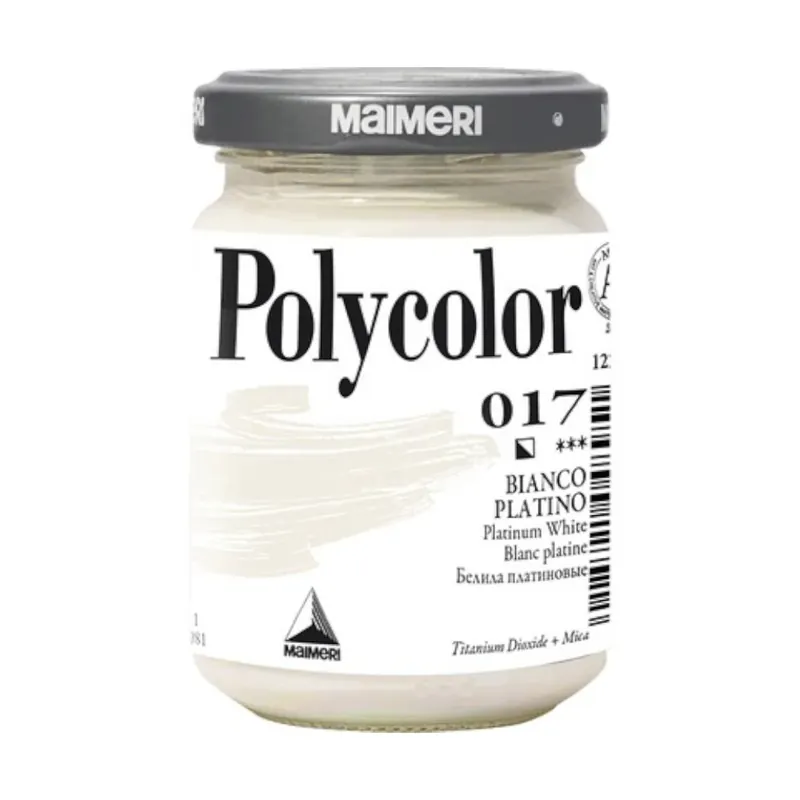 Vopsea vinilica Polycolor Maimeri - Platinum White - 140 ml | Plată securizată