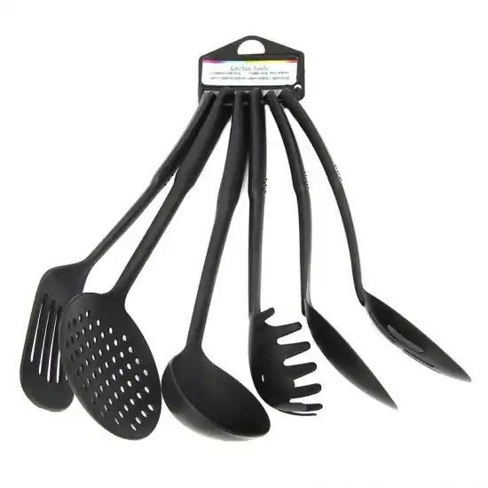 Set 6 ustensile pentru bucatarie,plastic,negru - KitchenWare | Comandă cu încredere