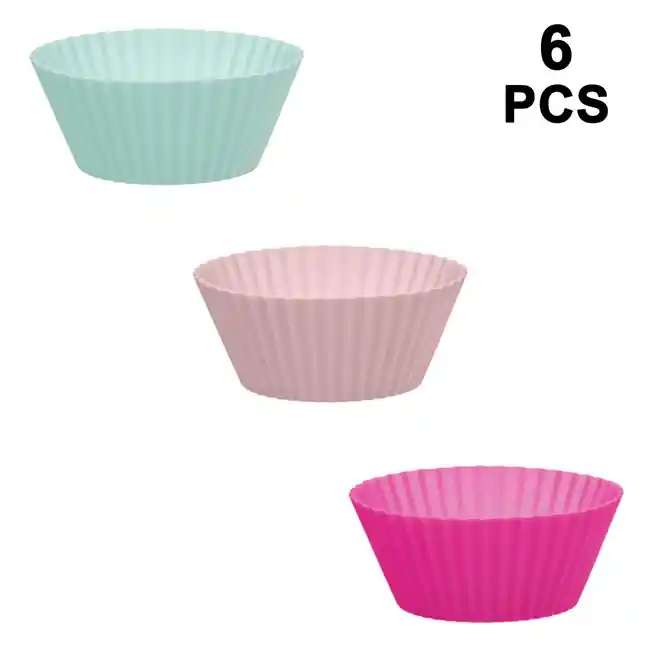 Forma de copt din silicon,diverse culori,6 bucati/set,7x3 cm - OEM | Livrare rapidă