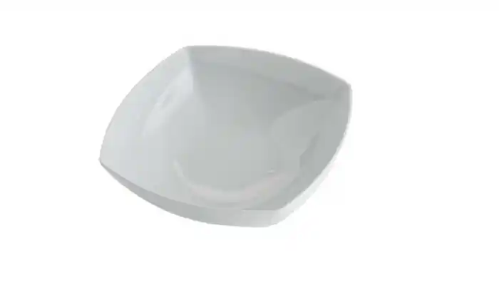 Bol patrat pentru salata, Portelan, Alb, 23 cm,2000 ml - Apulum - Premium