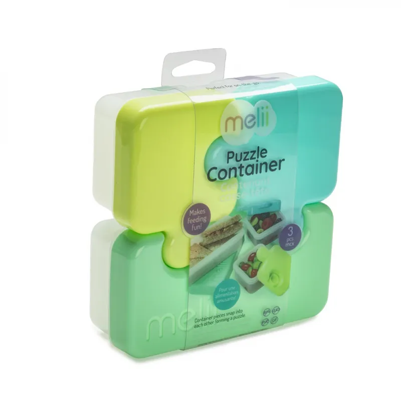 Favoritul clienților | Caserola cu 3 compartimente alimente model Puzzle din silicon - MELII