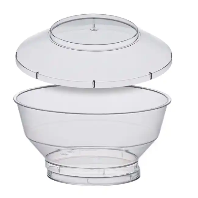 Ofertă exclusivă - Set 6 recipiente reutilizabile cu capac din plastic pentru servire,200 ml - OEM