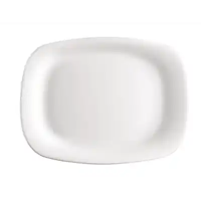 Preț promoțional - Platou dreptunghiular pentru servire,opal,alb,18x21 cm, 6 bucati/set - Bormioli