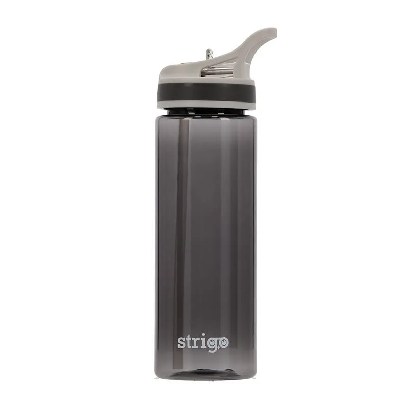 În stoc | Bidon Strigo cu Pai, Gri, 600 ml - Strigo