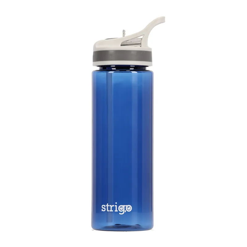 Livrare rapidă - Bidon Strigo cu Pai, Albastru, 600 ml - Strigo
