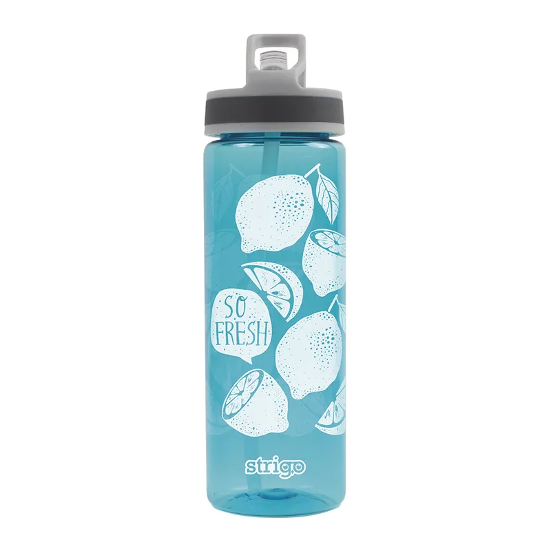 Preț bun - Bidon Strigo cu Pai, Albastru, 600 ml - Strigo