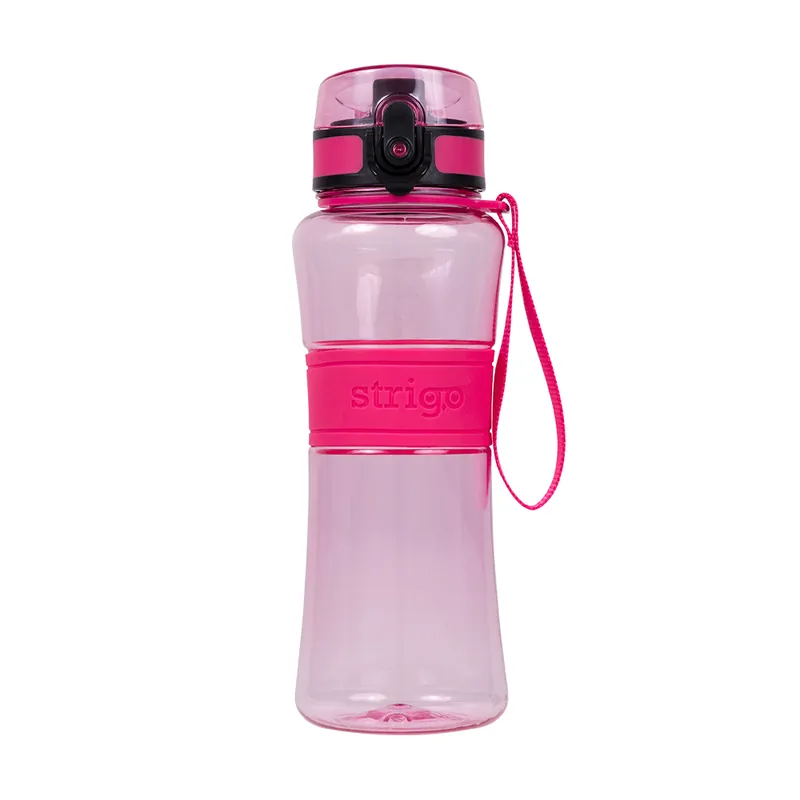 Bidon Strigo cu Manșon din Silicon, Roz, 600 ml - Strigo - Doar azi