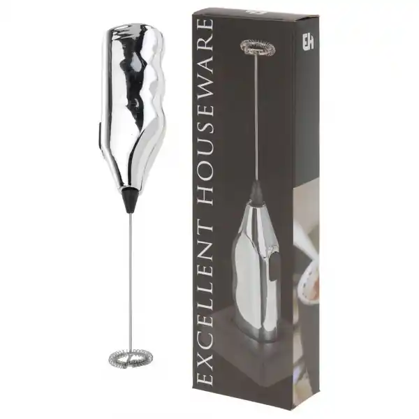 Mini mixer pentru cappucino 20.5 cm, metal, argintiu/negru - OEM | Produs vedetă