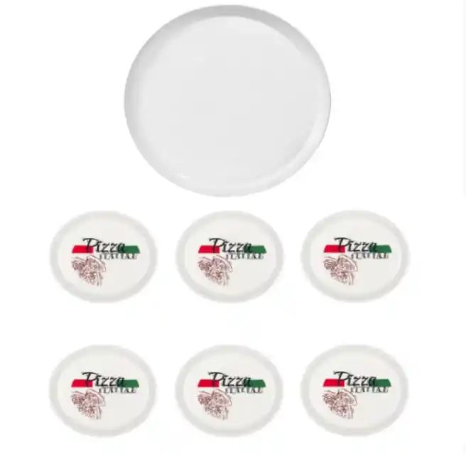 Economisește mai mult - Set servire pizza, model pizza italian, 7 piese - OEM